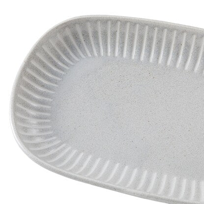 Oval Plate, Gray (Water-Repellent Tokusa)