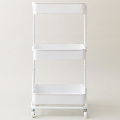 Lightweight and easy to move steel trolley (white)