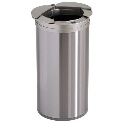 Round automatic opening and closing trash can 49L (stainless steel)