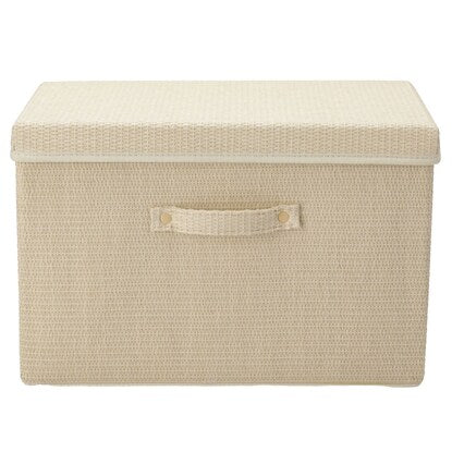 Hand-woven paper storage box with lid (NA NT1126)