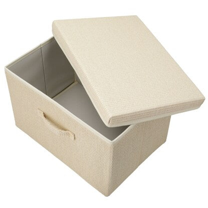 Hand-woven paper storage box with lid (NA NT1126)