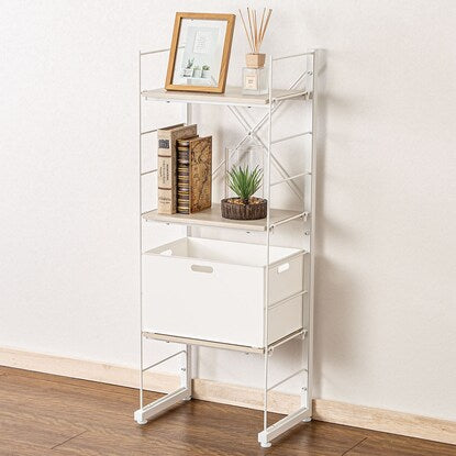 Wire shelf NP middle type (width 40 cm white wash)