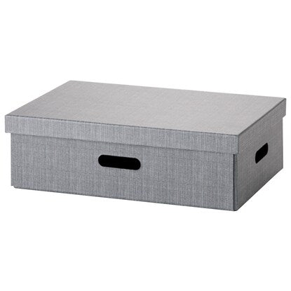 Half storage box with lid (KP01 Gray)