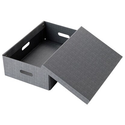 Half storage box with lid (KP01 Gray)
