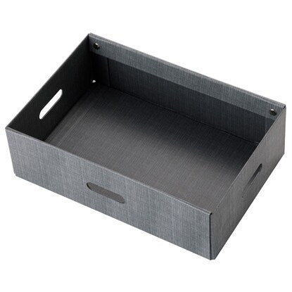 Half storage box with lid (KP01 Gray)