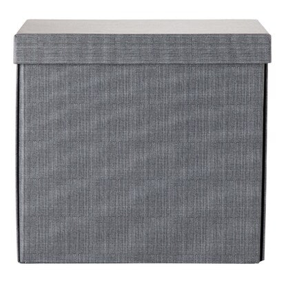 Storage box with lid, half length (KP01, gray)