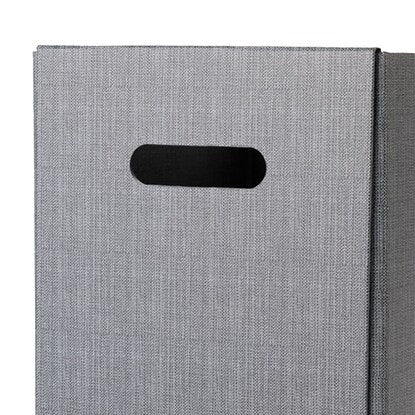 Storage box with lid, half length (KP01, gray)