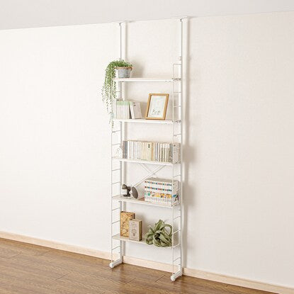 N-Porda wall-mounted storage unit, slim type (60cm wide, white wash)