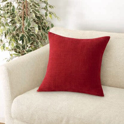 Cushion cover (plain red cSChq1)