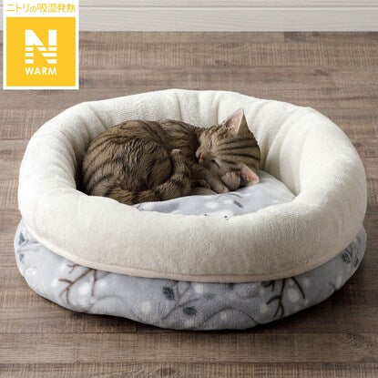 Pet Bed (N Warm Shimaenaga Gray Sq1)