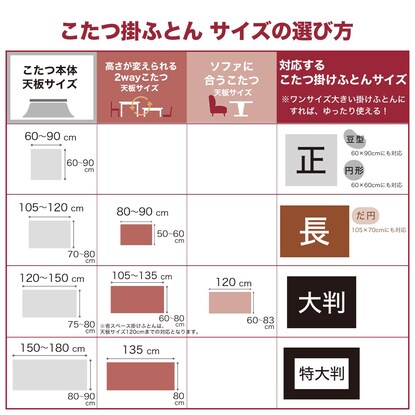 こたつ掛けふとん 正方形（Nウォーム TC2405）