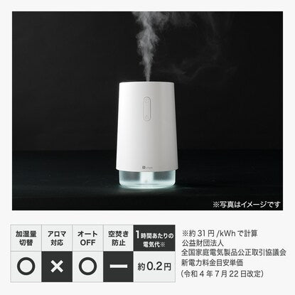 Cordless desk humidifier that prevents water from spilling (Ultrasonic DM07 NC White)