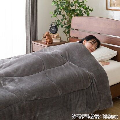 カバーなしで使える快適掛ふとん シングル（Nウォーム GY K2411 S）