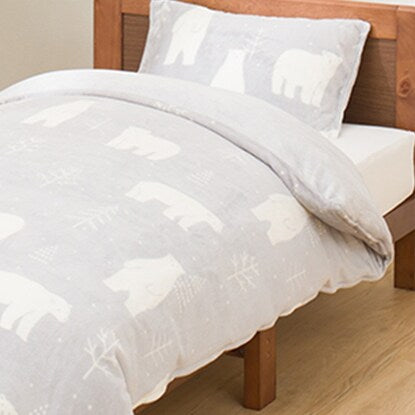 Single duvet cover that can also be used as a blanket (N Warm B Bear 24NW06 S)