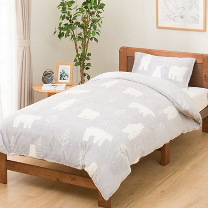 Single duvet cover that can also be used as a blanket (N Warm B Bear 24NW06 S)