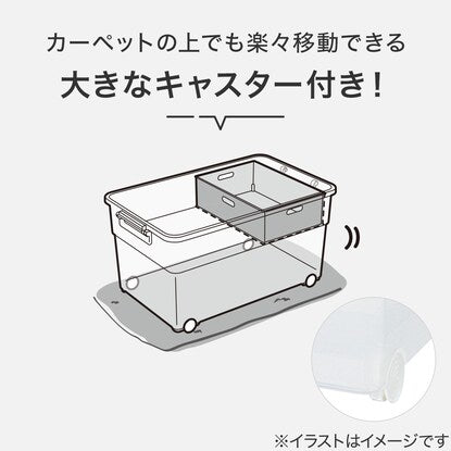 Large capacity, sturdy storage box with lid L