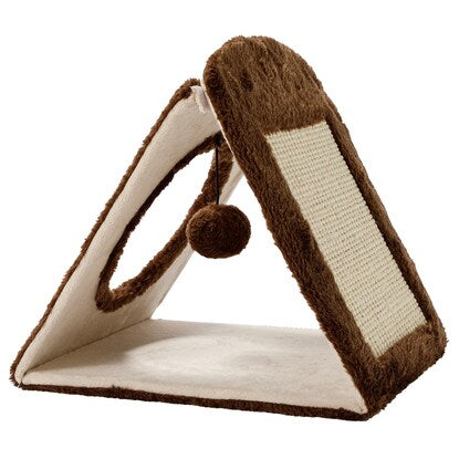 Foldable triangular scratching post