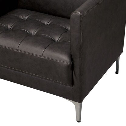 1-seater synthetic leather sofa (KSH301 GT-NP#6 DGY)