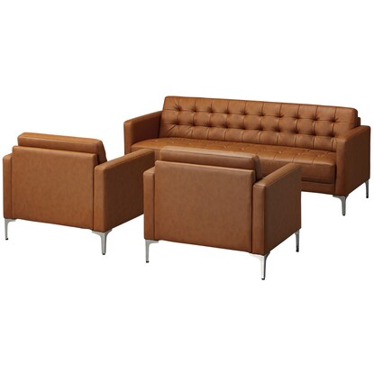 3-seater synthetic leather sofa (KSL401 GT-NP#2 CM)