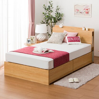 Semi-double bed frame (Kite 3 deep type/LBR)