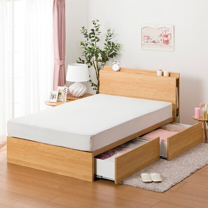 Semi-double bed frame (Kite 3 deep type/LBR)