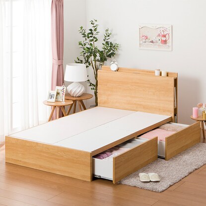 Semi-double bed frame (Kite 3 deep type/LBR)