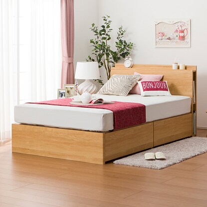 Semi-double bed frame (Kite 3 deep type/LBR)