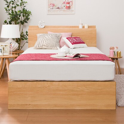 Semi-double bed frame (Kite 3 deep type/LBR)