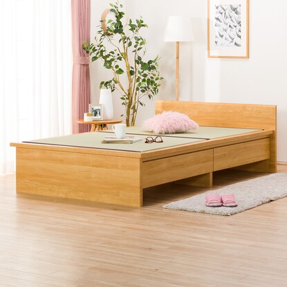 Semi-double tatami bed (Shiden JP-F38 with drawers/LBR)