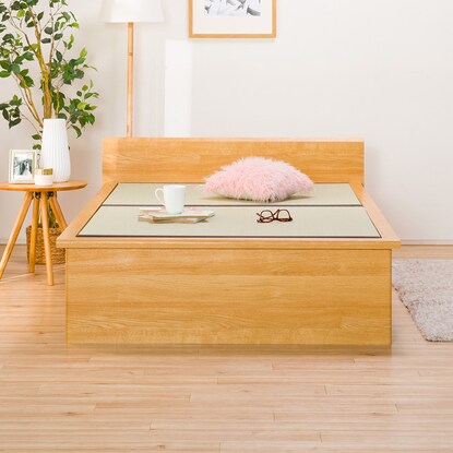 Semi-double tatami bed (Shiden JP-F38 with drawers/LBR)