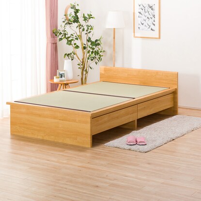 Semi-double tatami bed (Shiden JP-F38 with drawers/LBR)