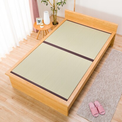 Semi-double tatami bed (Shiden JP-F38 with drawers/LBR)