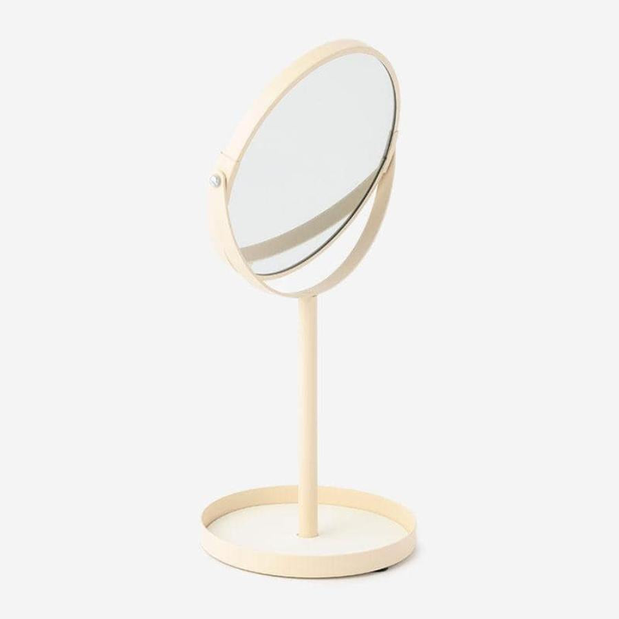 Stand mirror, ivory