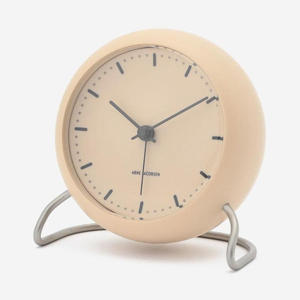 CITY HALL Table Clock Sandy Beige