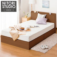 ニトリ　NITORI セミダブル　ベッドフレーム ヴァイン 深型　ホワイト ニトリ(NITORI) セミダブルベッドフレーム（ヴァイン2 浅型/MBR