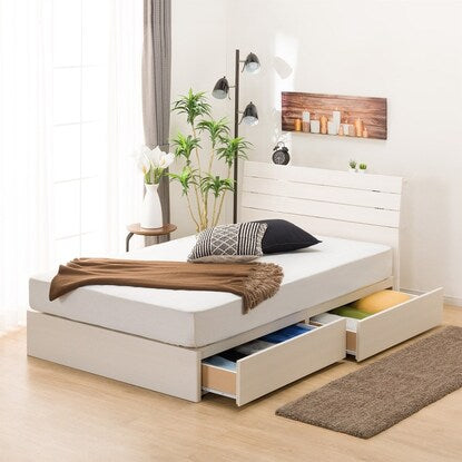 Semi-double bed frame (EB-001 with drawers WW DR)