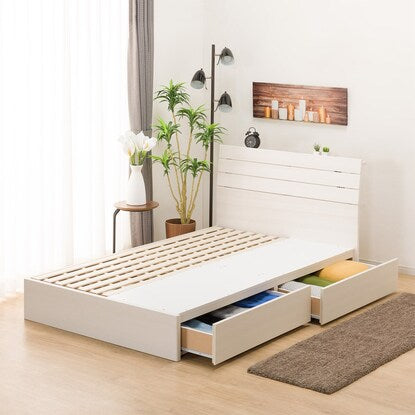 Semi-double bed frame (EB-001 with drawers WW DR)