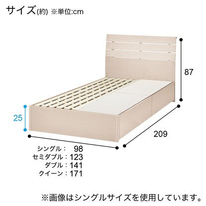 Semi-double bed frame (EB-001 with drawers WW DR)