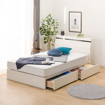 Semi-double bed frame (EB-002 with drawers WW DR)