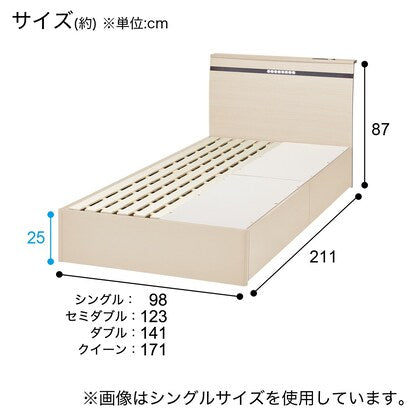 Semi-double bed frame (EB-002 with drawers WW DR)