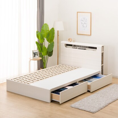 Semi-double bed frame (EB-003 with drawers WW DR)