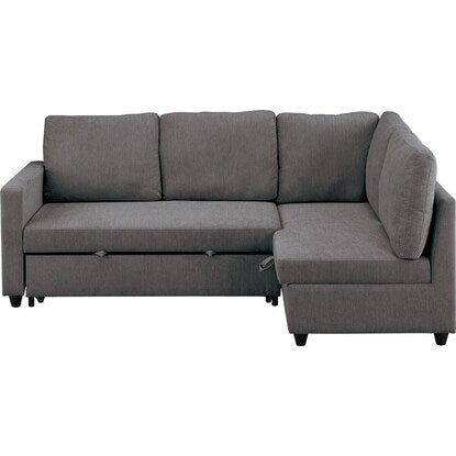 Upholstered corner sofa bed with storage (Noark 2 LC water-repellent type DGY)