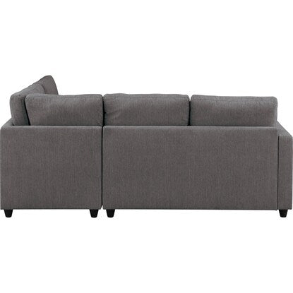 Upholstered corner sofa bed with storage (Noark 2 LC water-repellent type DGY)