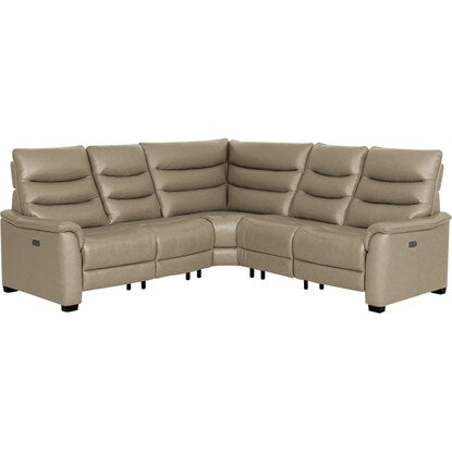 5-piece corner sofa set with electric reclining function (N Beliva 3 leather MO)