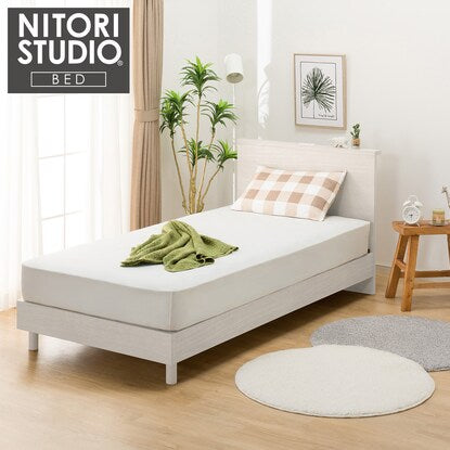 Single bed frame with mini shelf (NS-002 LEG/LOW floorboard WW)