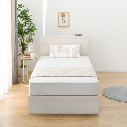 Single bed frame with mini shelf (NS-002 shallow type/baseboard WW)