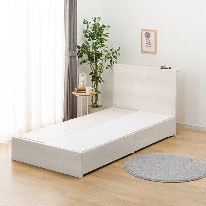 Single bed frame with mini shelf (NS-002 shallow type/baseboard WW)