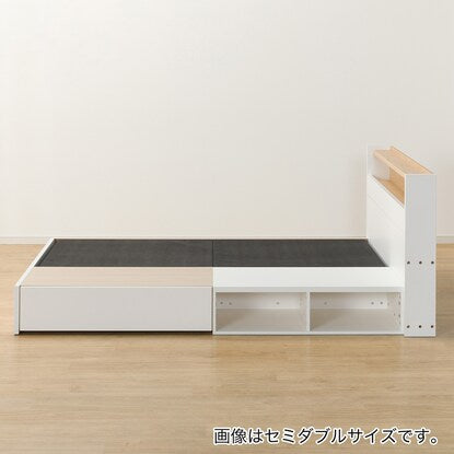 Single Spera Bed Frame with Drawers (LQA WH)