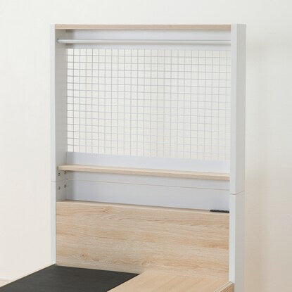 Single Panel Shelf Chest Bed Frame (BKL WH)