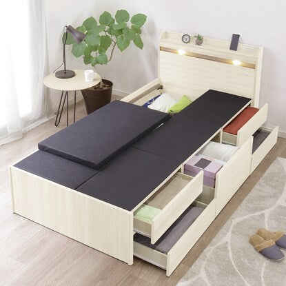 Chest bed with ample storage space (WH)